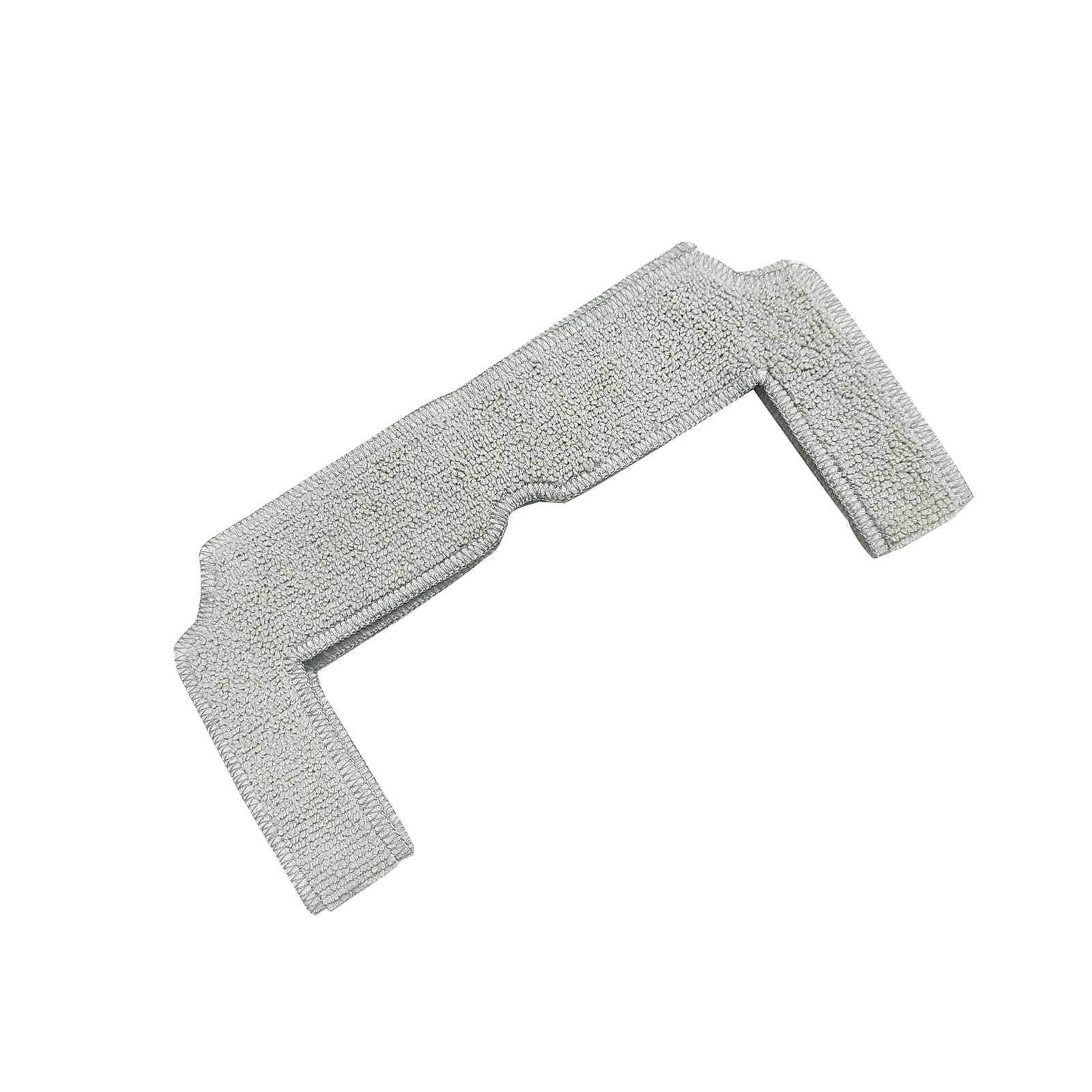 Grauer Lappen mit L-Form und texturierter Oberfläche.