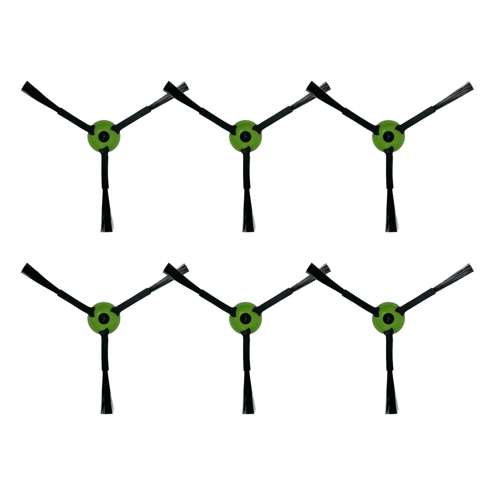 Six têtes de brosse rotatives vertes pour aspirateurs.