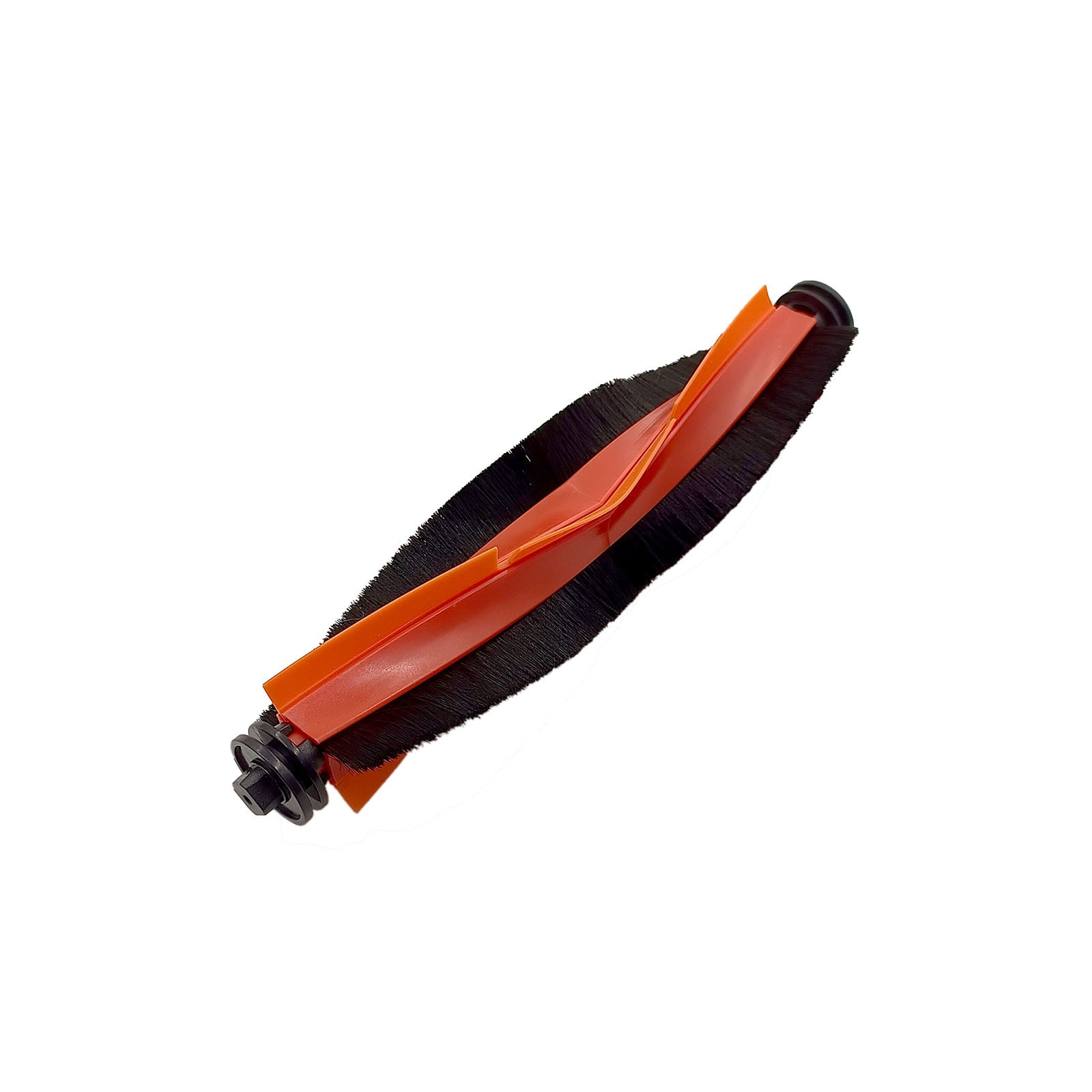Ein orangefarbener Hauptbürstenkopf mit schwarzen Borsten auf weißem Hintergrund.
