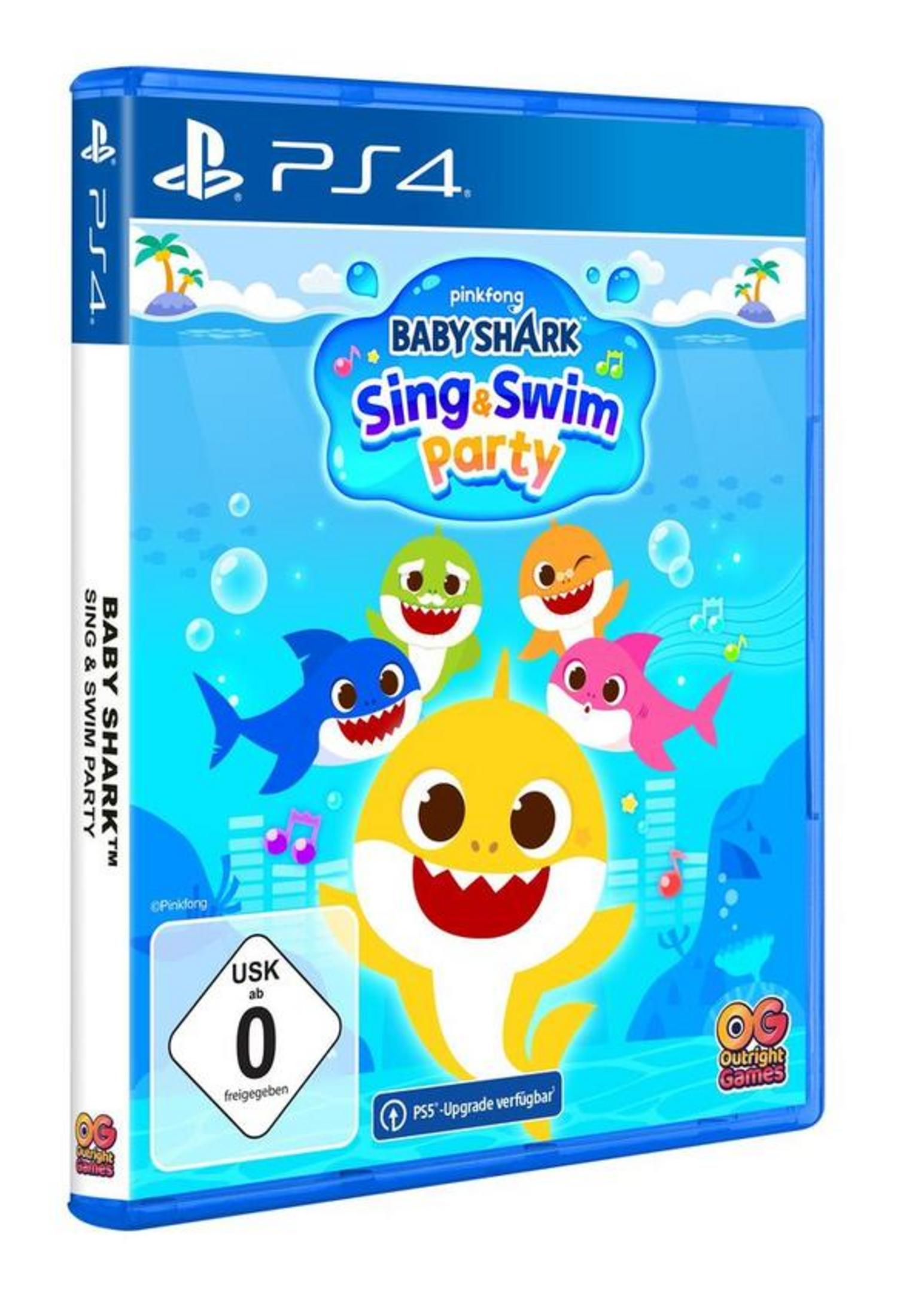 Boîtier de jeu PS4 Baby Shark Sing & Swim Party avec requins et classification USK 0.