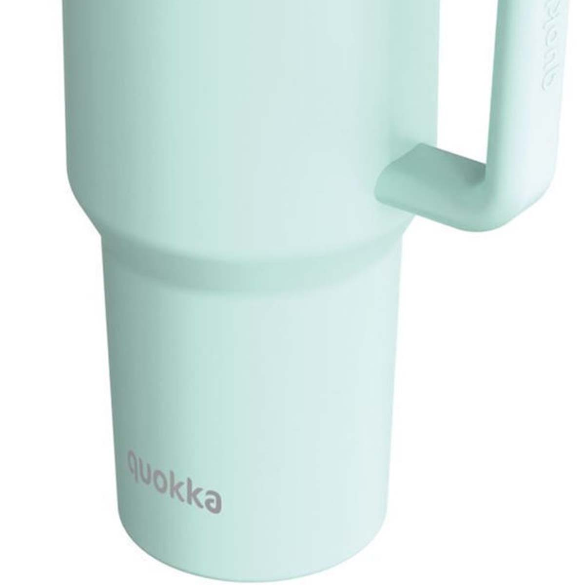 Tazza verde chiaro con manico e logo "quokka".