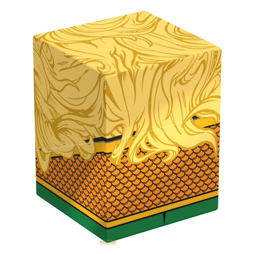Un cube jaune avec un motif de cheveux et d'écailles.