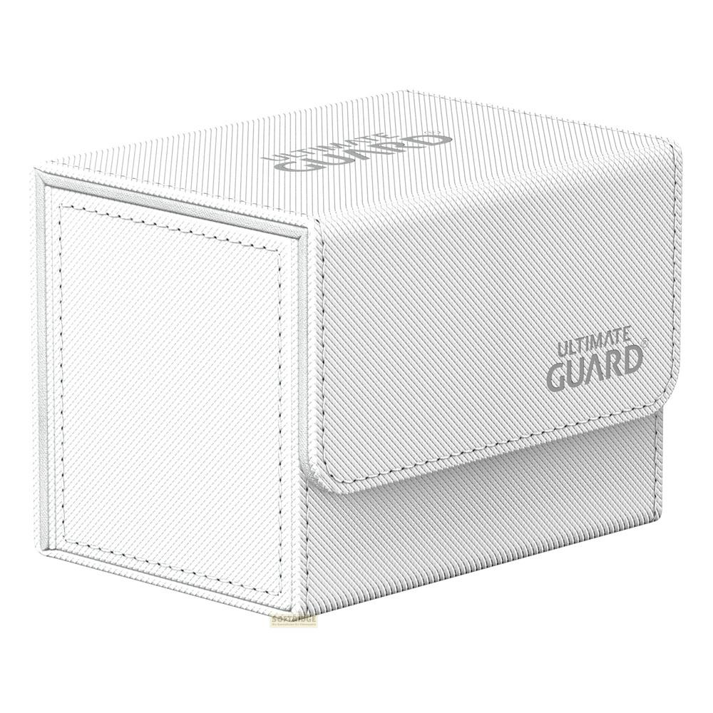 Una scatola portaoggetti bianca con logo "Ultimate Guard".