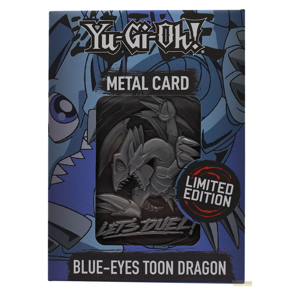 Yu-Gi-Oh! Metal Card mit Blue-Eyes Toon Dragon, limitierte Auflage.