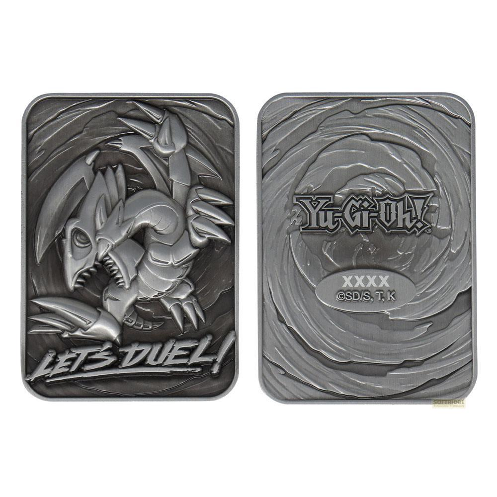 Silbermünze zeigt einen Drachen auf einer Seite, Yu-Gi-Oh!-Logo auf der anderen.