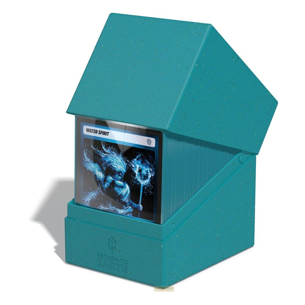 Un porte-cartes turquoise avec une carte "Water Spirit" et le logo "Return to Earth".
