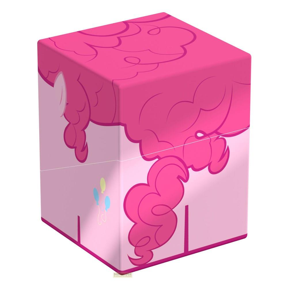 Un cube rose avec des cheveux roses et des ballons. Design My Little Pony.