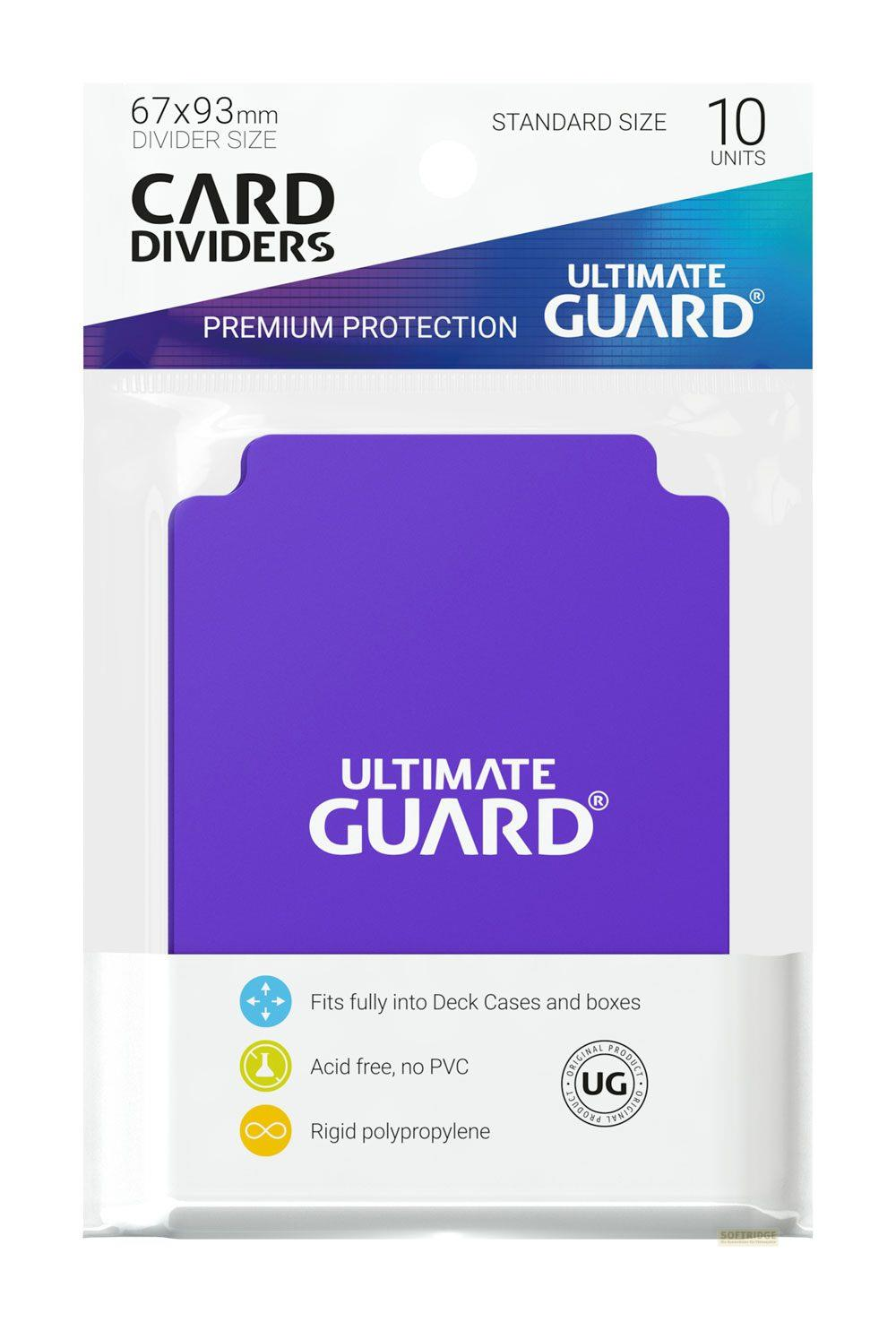 Divisori viola per carte, 67x93mm, 10 unità. Protezione premium.