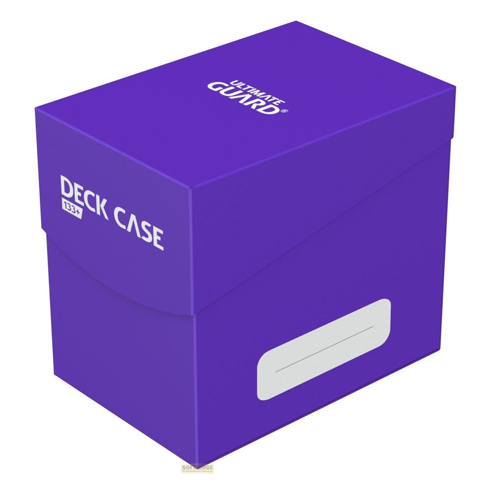Custodia viola per mazzo con testo 'DECK CASE' e 'ULTIMATE GUARD'.