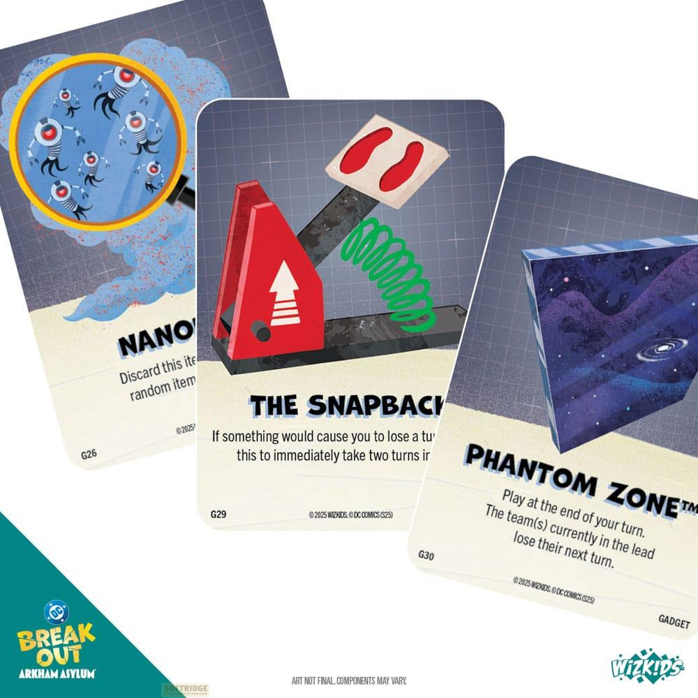 Tre carte da gioco: Nanobot, Snapback e Zona Fantasma.