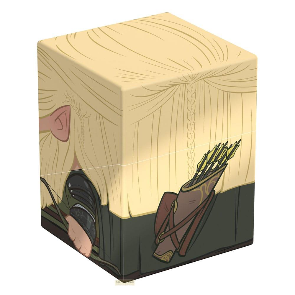 Un cube avec un elfe blond avec arc et flèches représenté sur un côté.