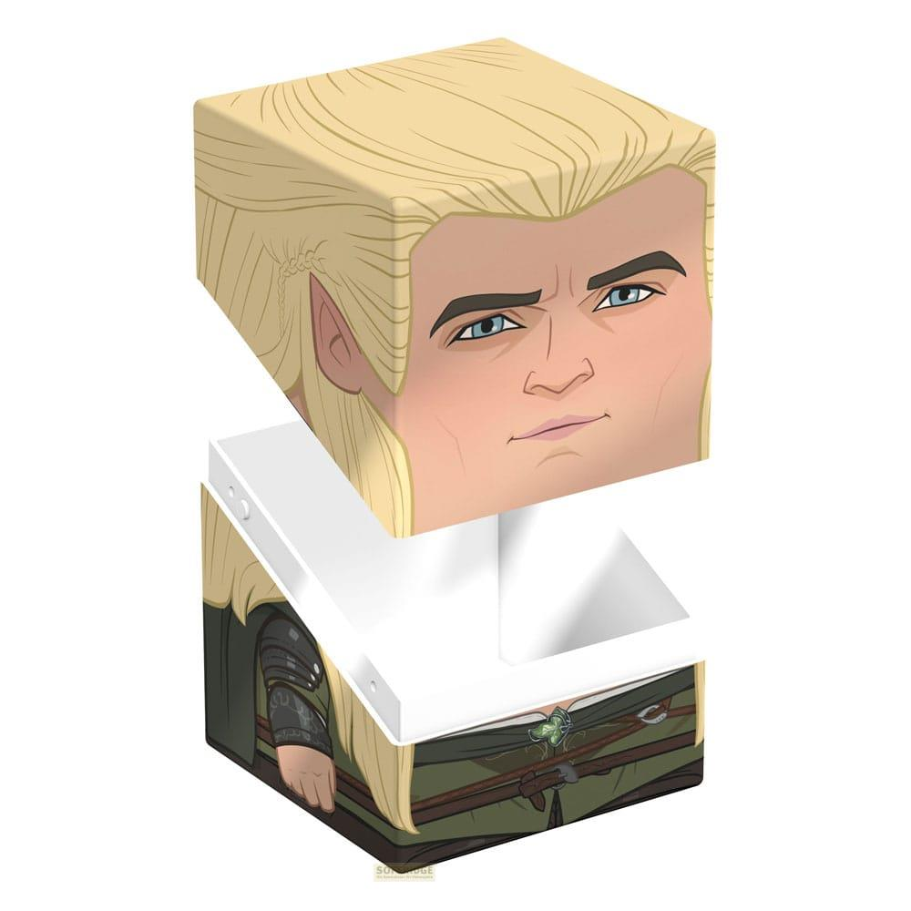 Une boîte cubique avec visage et torse de personnage. Cheveux blonds, yeux bleus.