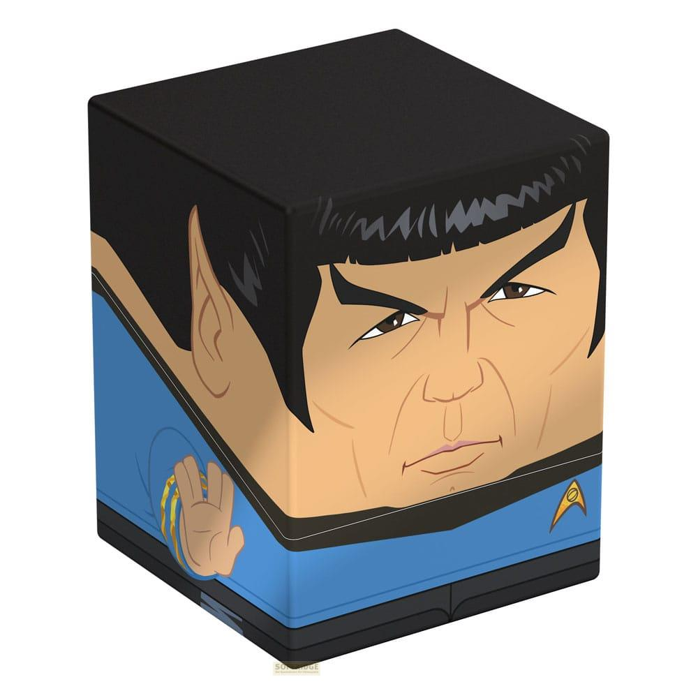 Un cubo mostra il volto di Spock con orecchie a punta e uniforme.