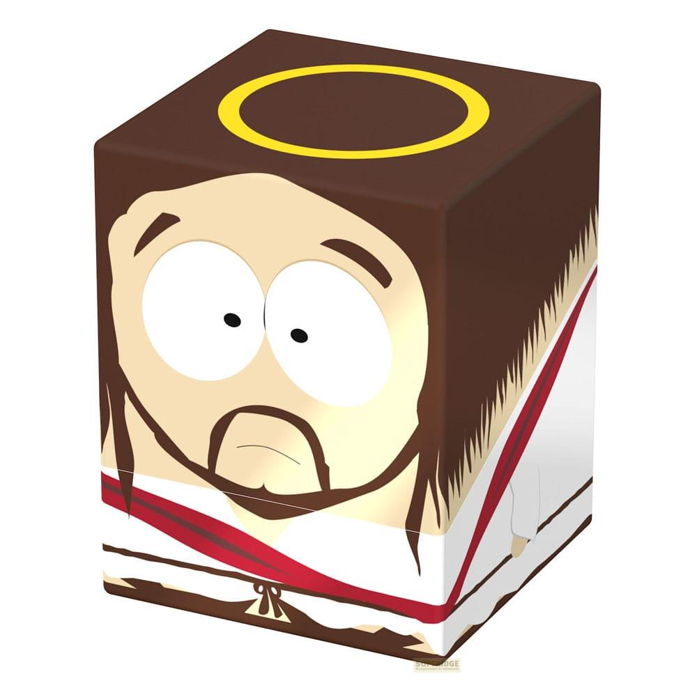 Un cubo con il volto di Gesù di South Park e un'aureola.