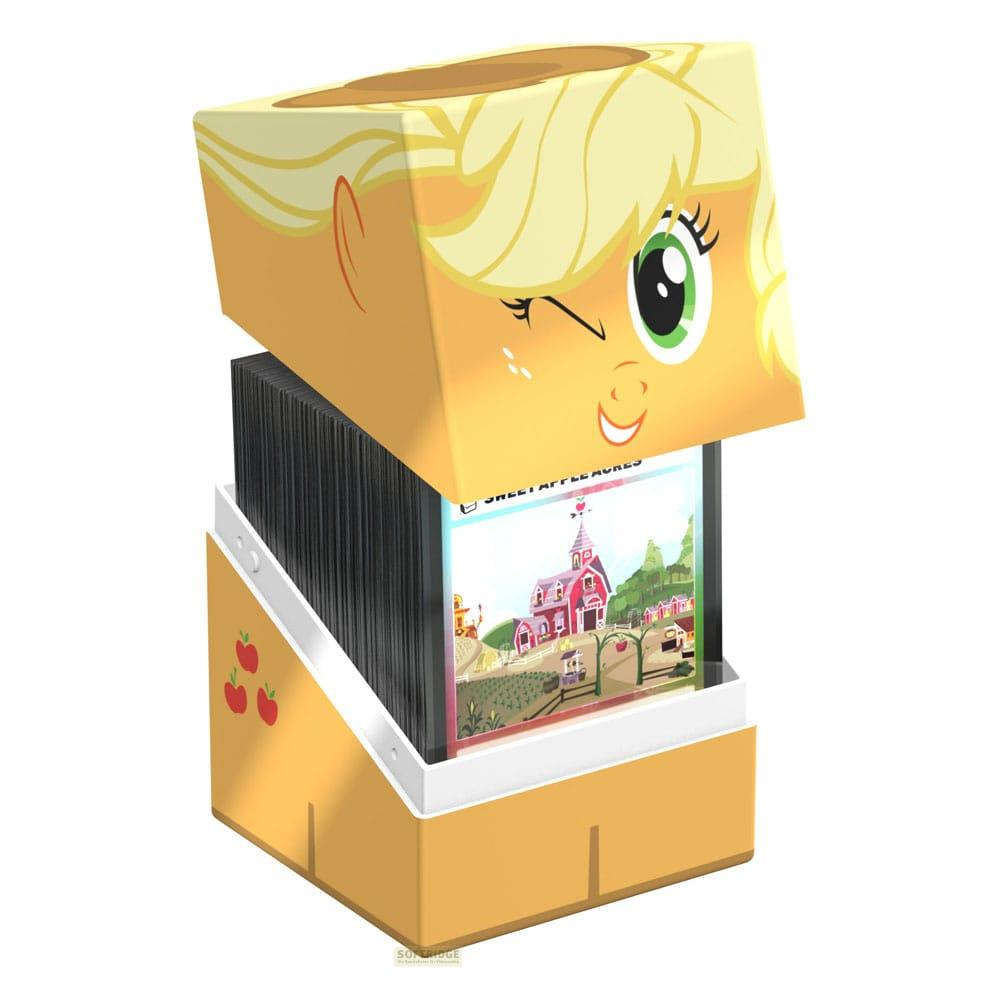 Un porte-cartes jaune à l'effigie d'un personnage de dessin animé, contenant des cartes.