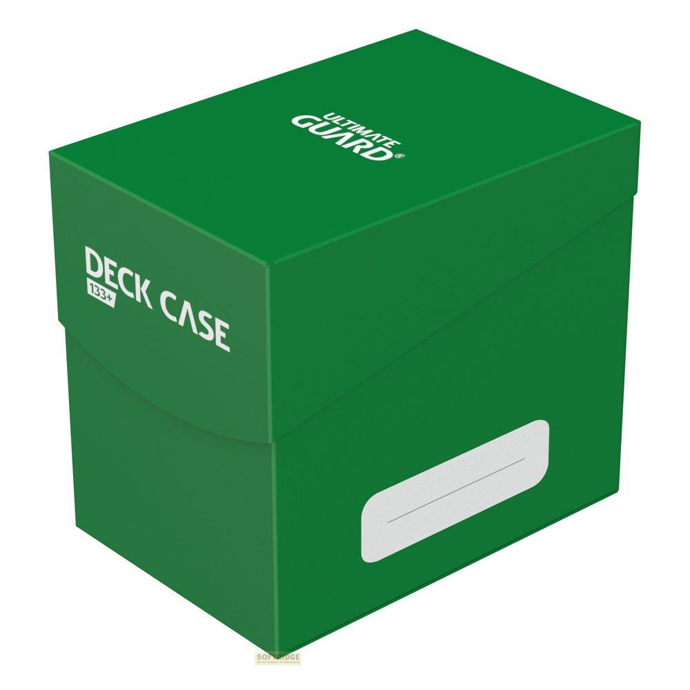 Scatola verde Ultimate Guard Deck Case con stampa 'Deck Case 133+'.