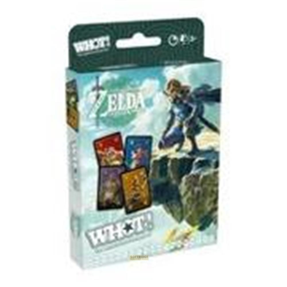 Zelda-Kartenspiel-Verpackung mit Link auf einer Klippe, Karten vorne.