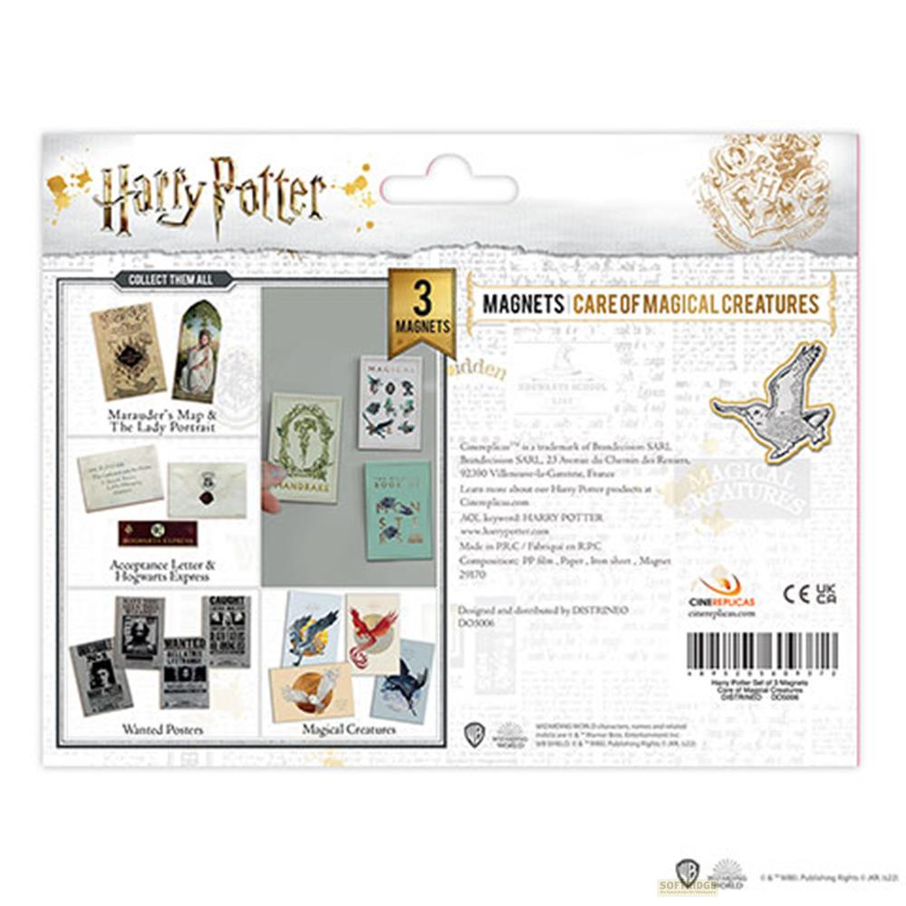 Harry Potter Magnetset: Karte des Rumtreibers, Porträt, Brief, Plakat und Fabelwesen.