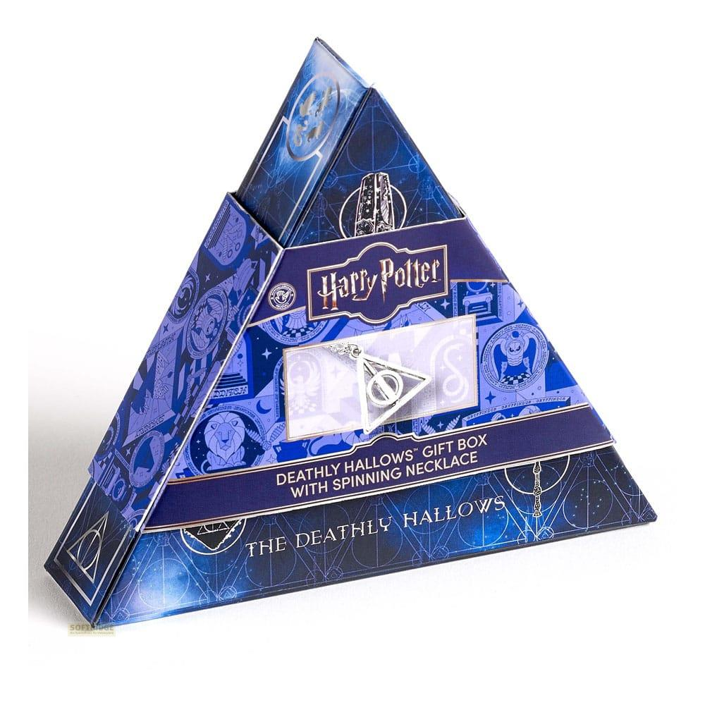 Caja de regalo Harry Potter Deathly Hallows con collar giratorio.