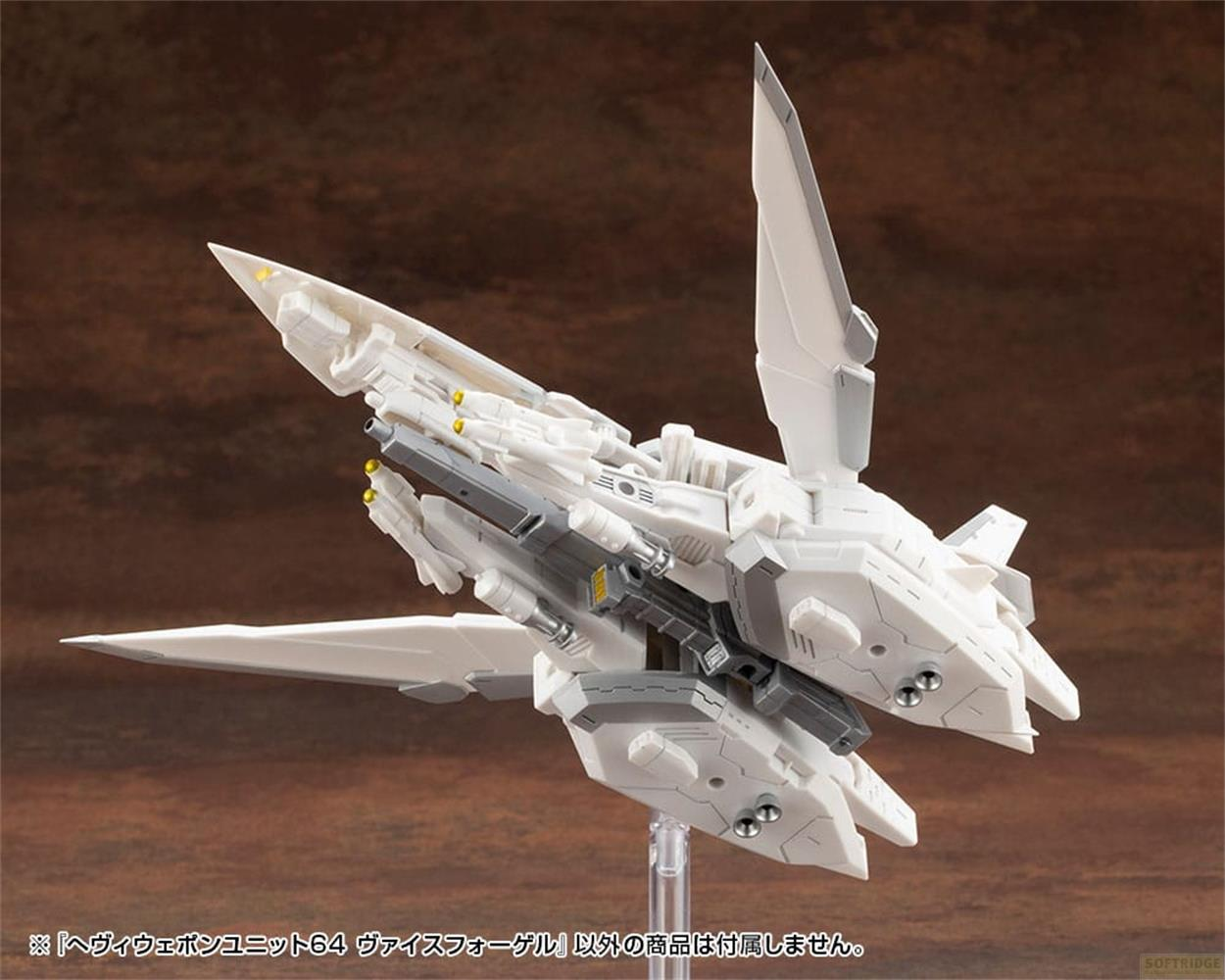 Un modèle d'avion blanc et futuriste avec des détails gris, suspendu en l'air.
