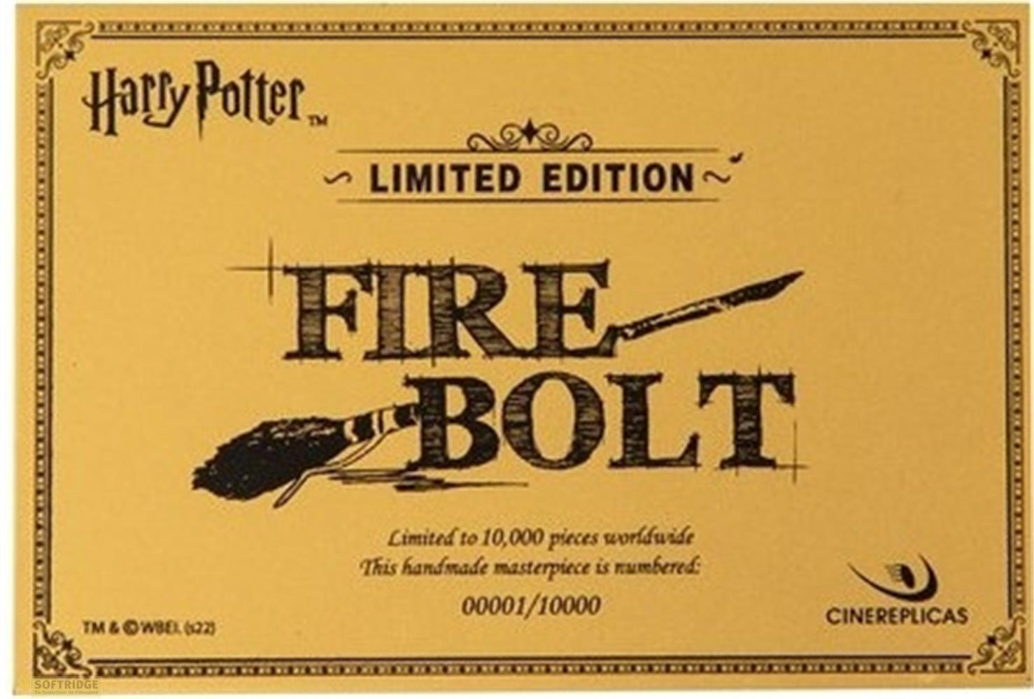 Harry Potter Edizione Limitata scopa Firebolt, numerata 00001/10000.