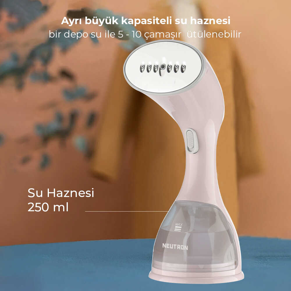 NEUTRON Portatif Buharlı Kırışık Giderici Dikey Ütü Pembe Fiyat