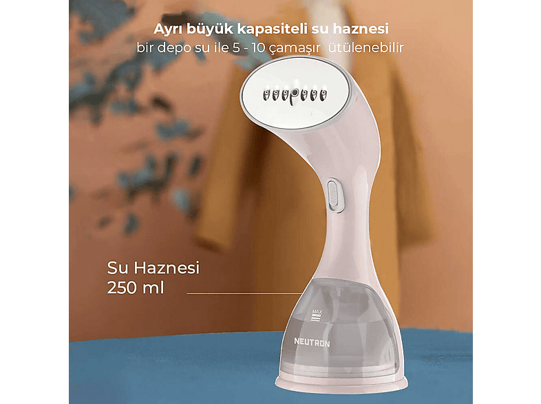 洋楽 ubs.ueda NEUTRON Portatif Buharlı Kırışık Giderici Dikey Ütü Pembe Fiyat