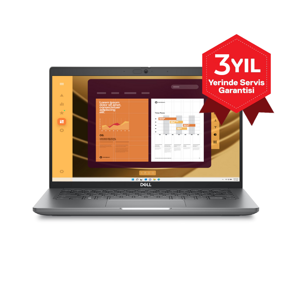 DELL Latitude 5450 N012L545014EMEA_VP_UBU K14 Intel Core™ Ultra 7 155U 16 GB RAM 1 TB SSD 14 inç Windows 11 Pro Laptop Gri