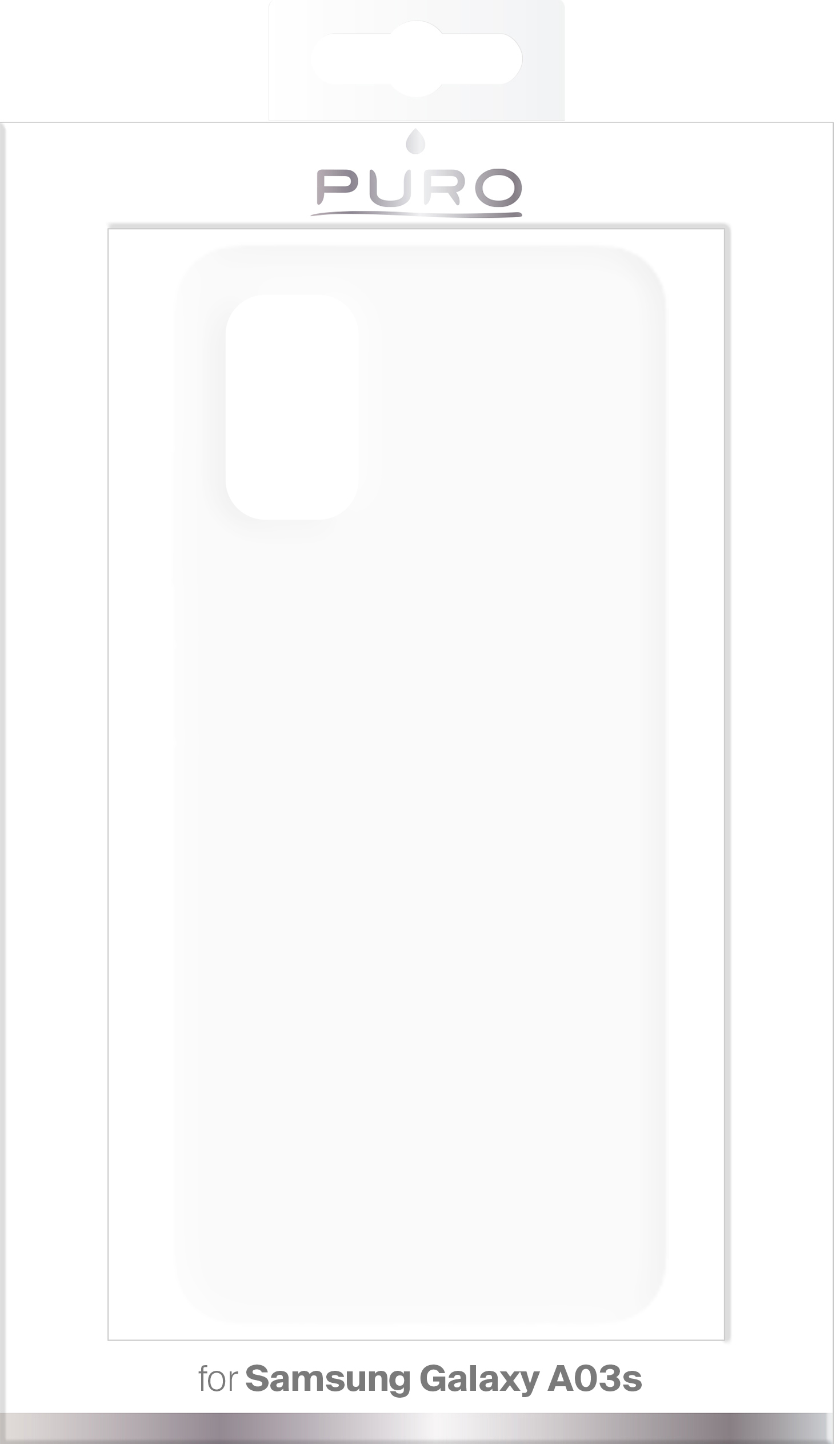 Confezione per una cover Samsung Galaxy A03s di Puro.