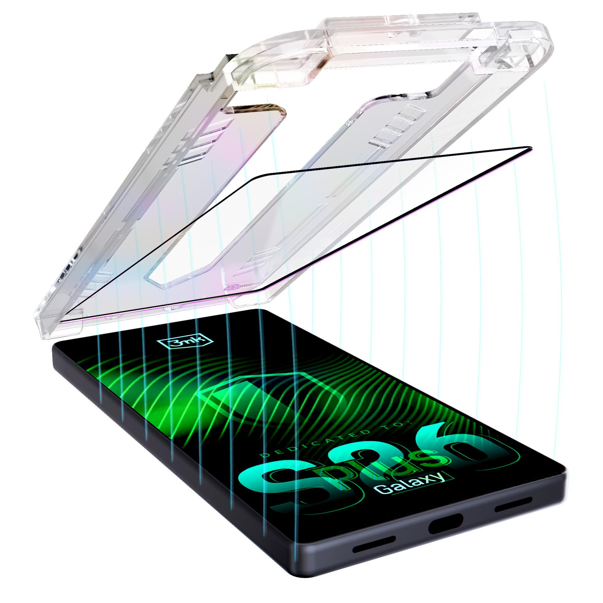Przezroczyste etui na telefon nad smartfonem z zielonym wzorem.