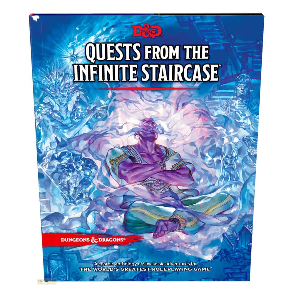 Couverture livre D&D: personnage violet assis en tailleur avec fumée.