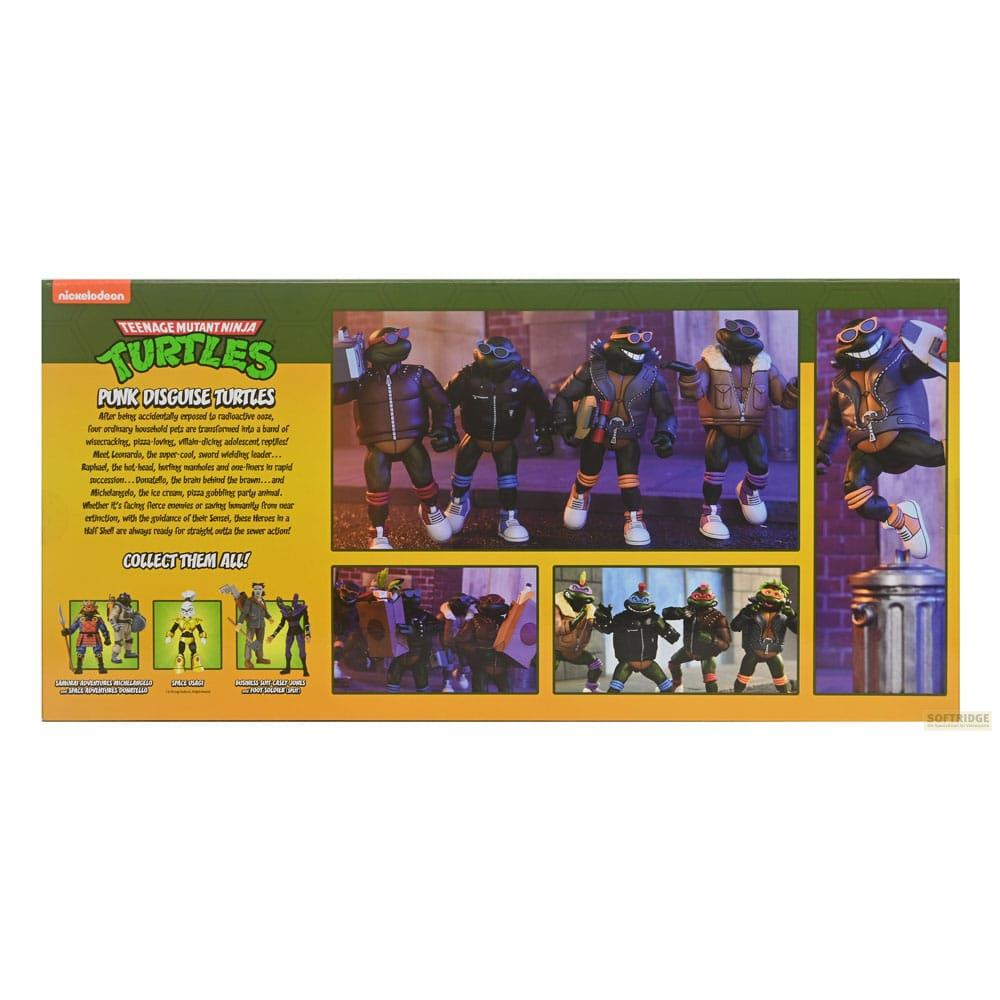 Empaque de juguetes Teenage Mutant Ninja Turtles Punk Disguise con figuras.
