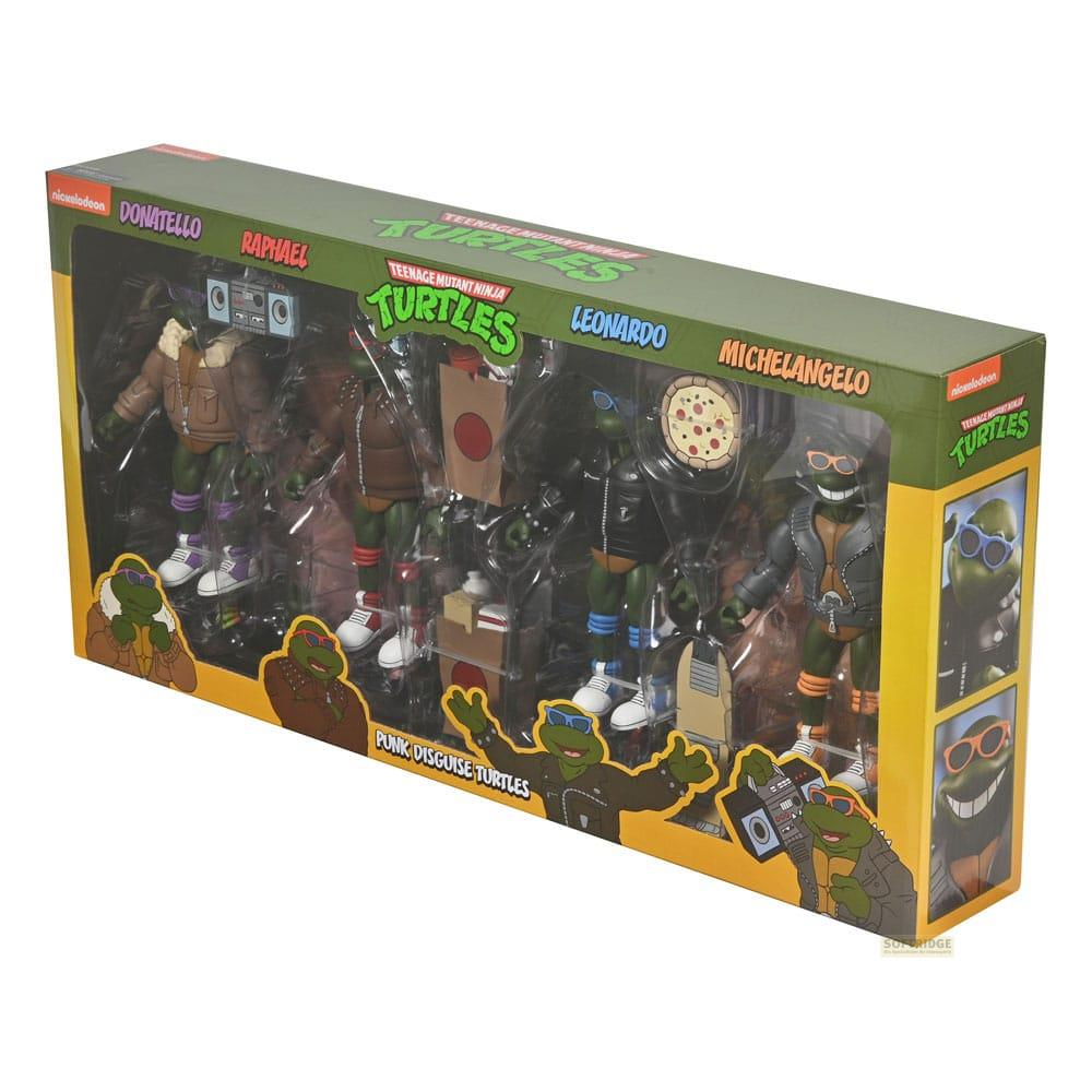Set de figuras de acción de las Tortugas Ninja Adolescentes Mutantes con cuatro figuras.