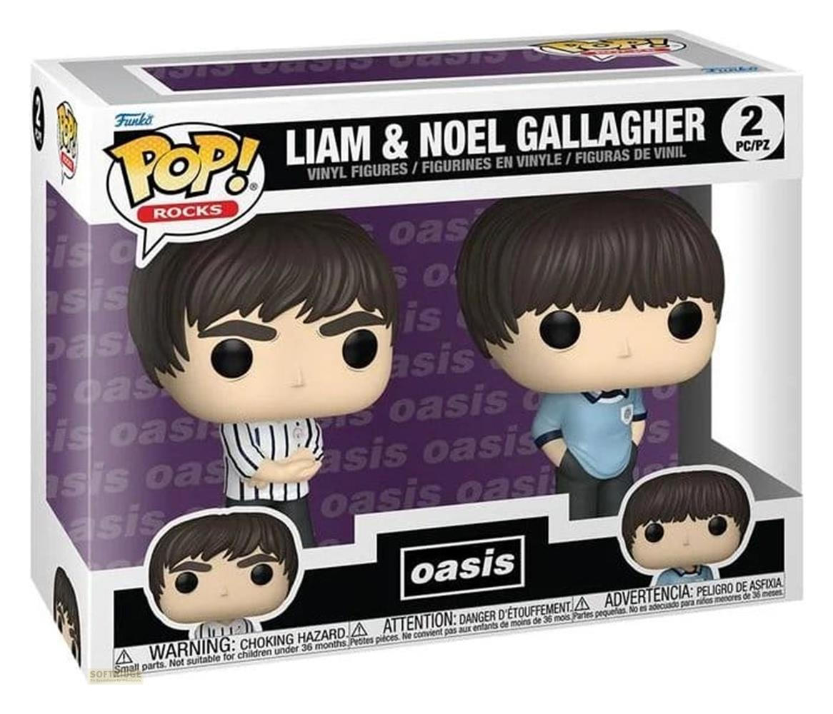 Figure in vinile Funko Pop! di Liam e Noel Gallagher della band Oasis.