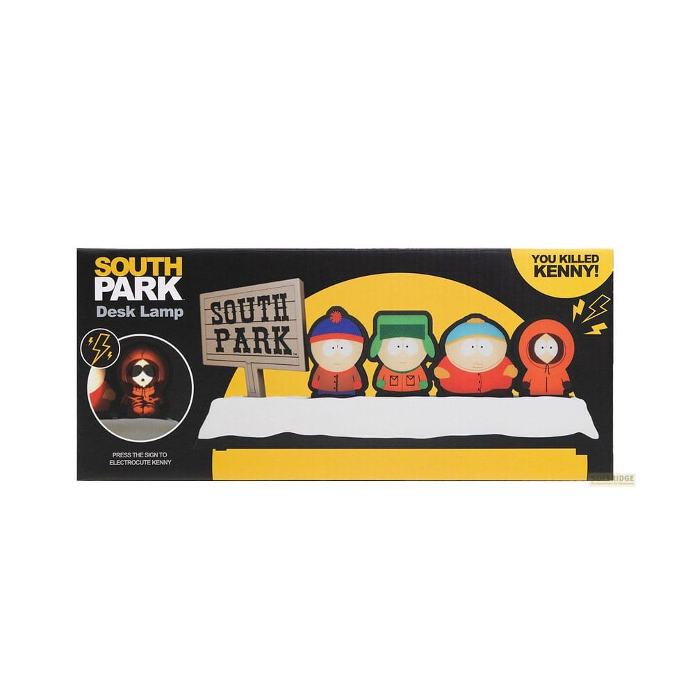 South Park Schreibtischlampe mit vier Charakteren auf der Verpackung.