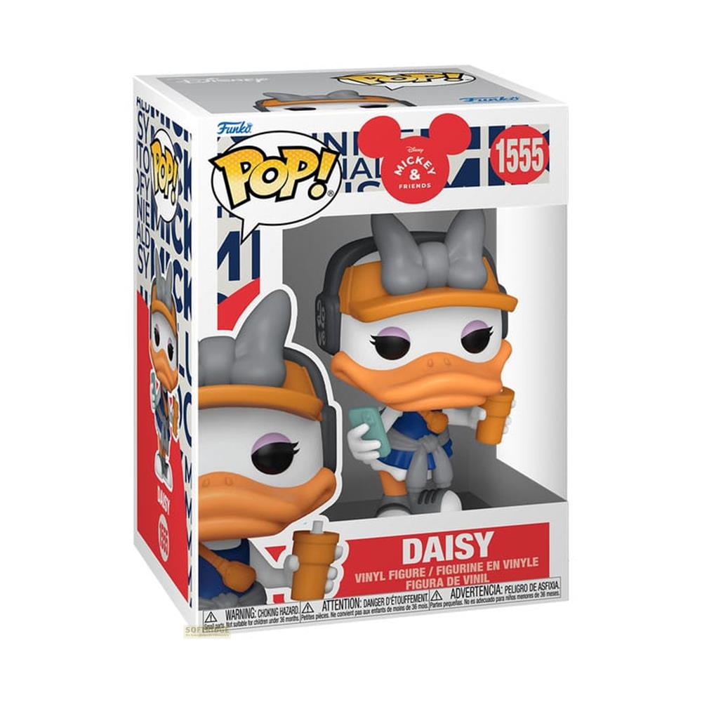 Figura Funko Pop! de Daisy con auriculares y teléfono en mano.