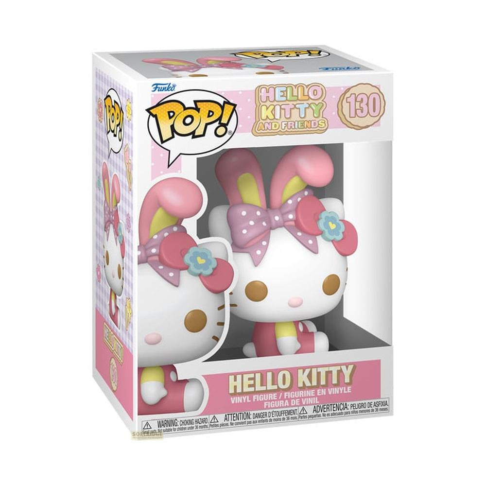 Figura de vinilo Funko Pop! de Hello Kitty con orejas de conejo y lazo.