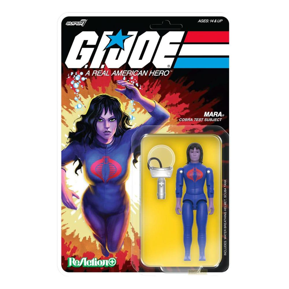GI Joe Actionfigur mit Zubehör in Verpackung. Mara, Cobra Test Subject.