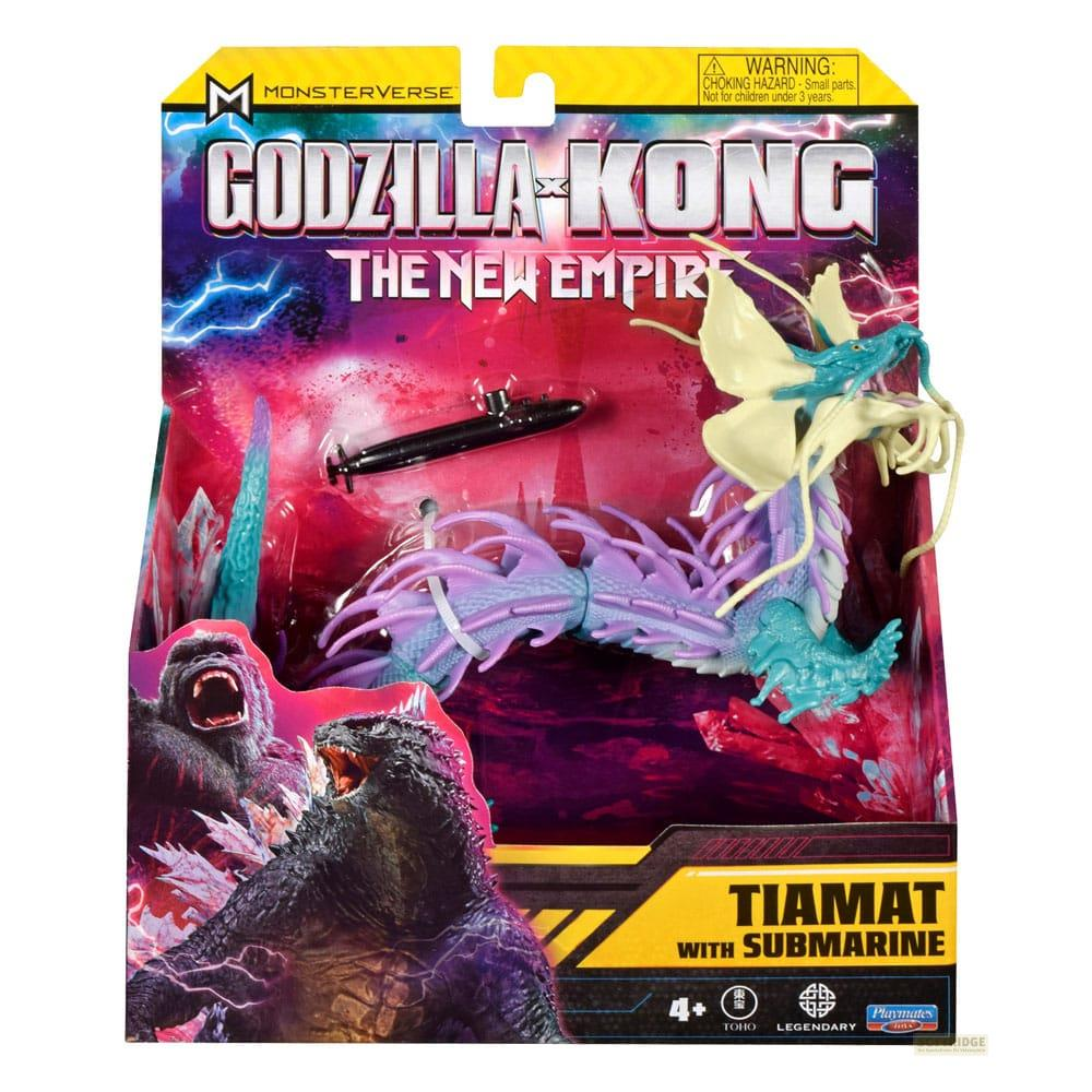 Confezione giocattolo Godzilla x Kong con Tiamat e un sottomarino.