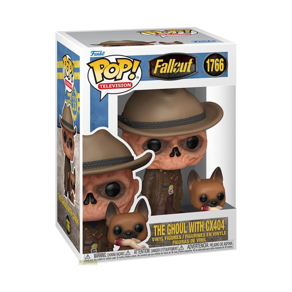 Funko Pop! Vinyl Figur von The Ghoul mit CX404 aus Fallout im Karton.