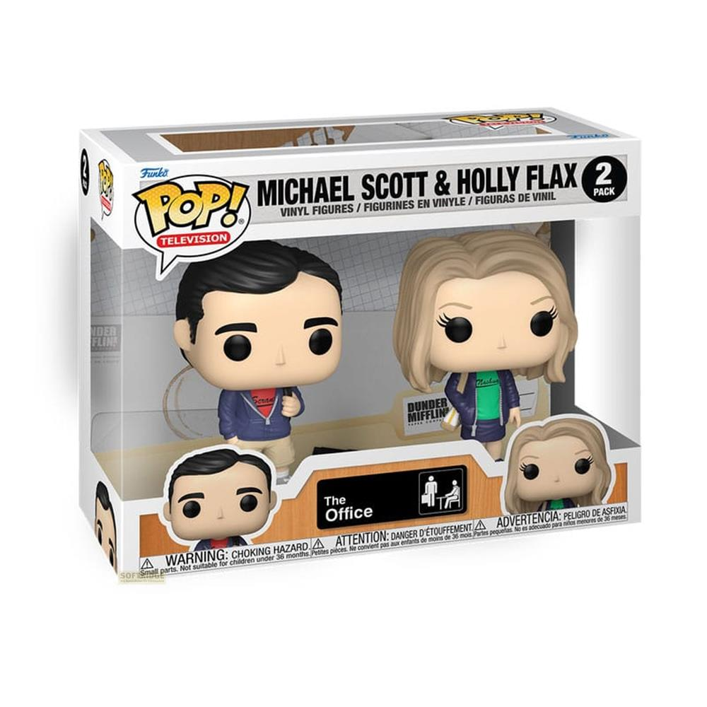 Figuras Funko Pop! de Michael Scott y Holly Flax de 'The Office' en un paquete de 2.