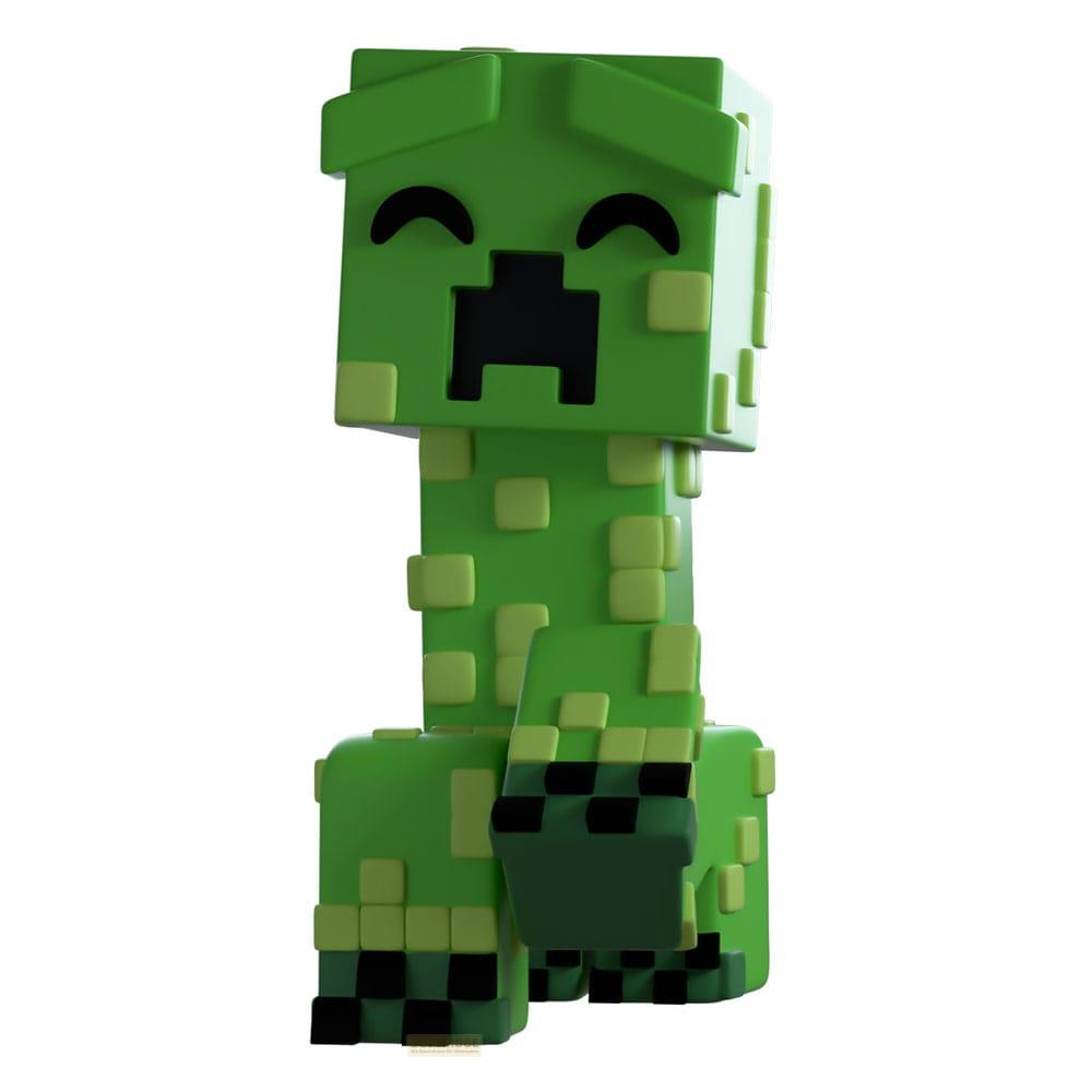 Criatura verde de Minecraft con cara y cuerpo pixelados.