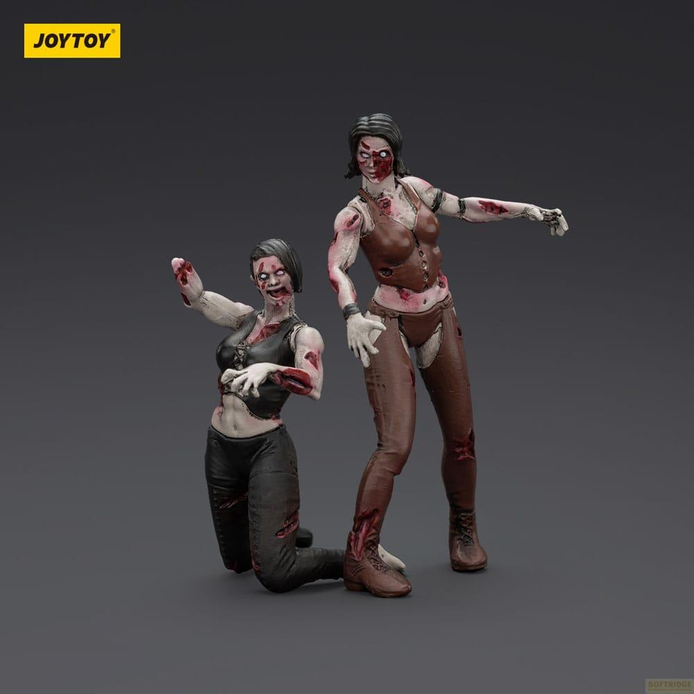 Due figure di zombie con ferite sanguinanti e vestiti strappati.