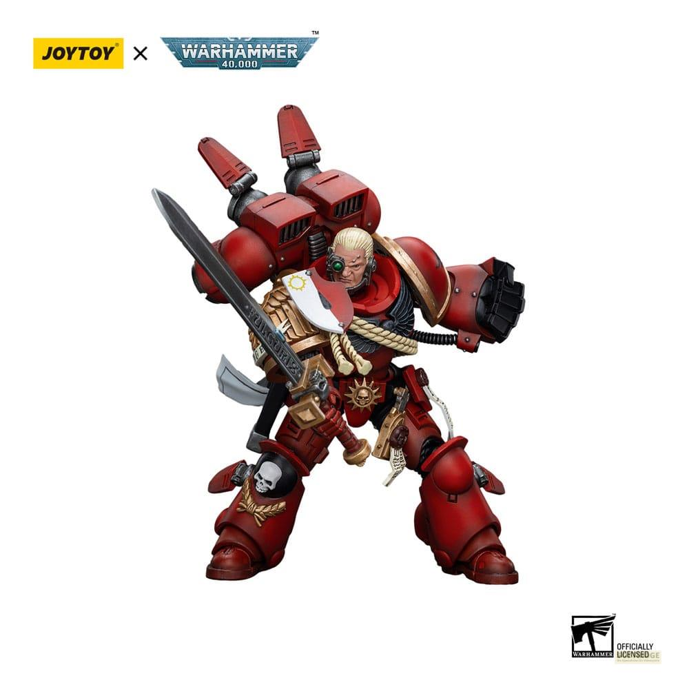 Czerwona figurka akcji Space Marine z mieczem i zbroją