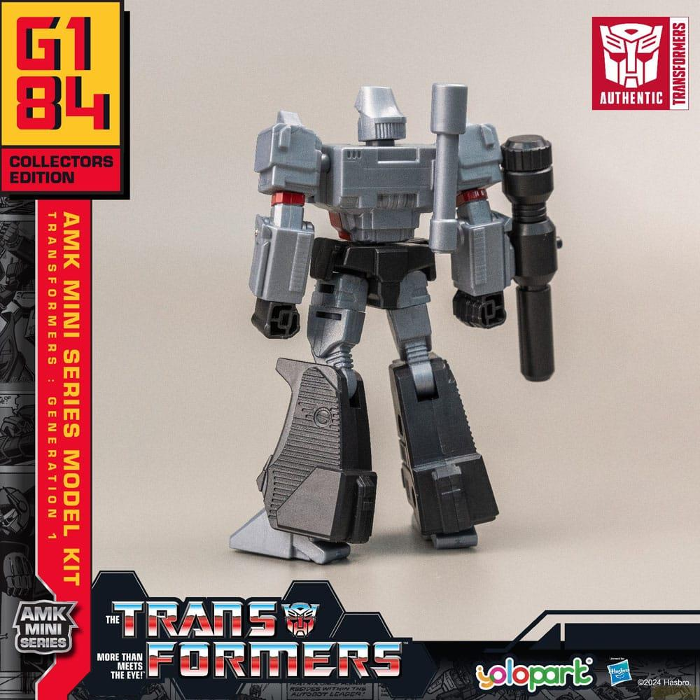 Graue Megatron-Figur mit schwarzen Akzenten und Fusionskanone.