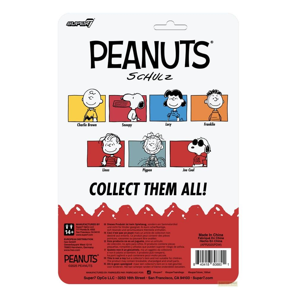 Embalaje de Peanuts con 6 personajes: Charlie Brown, Snoopy, Lucy, Linus, Pigpen y Joe Cool.