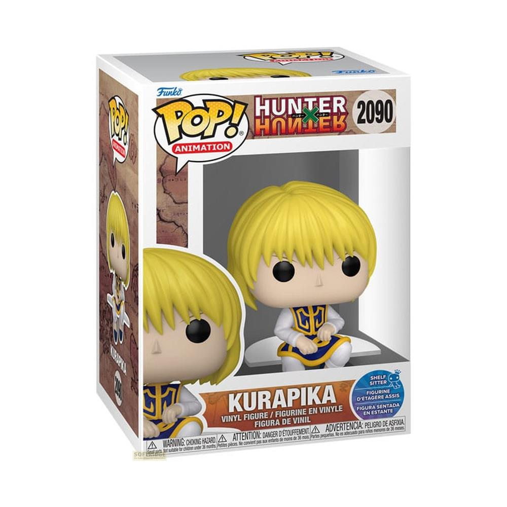 Funko Pop! Vinyl Figur von Kurapika aus Hunter x Hunter, sitzend.
