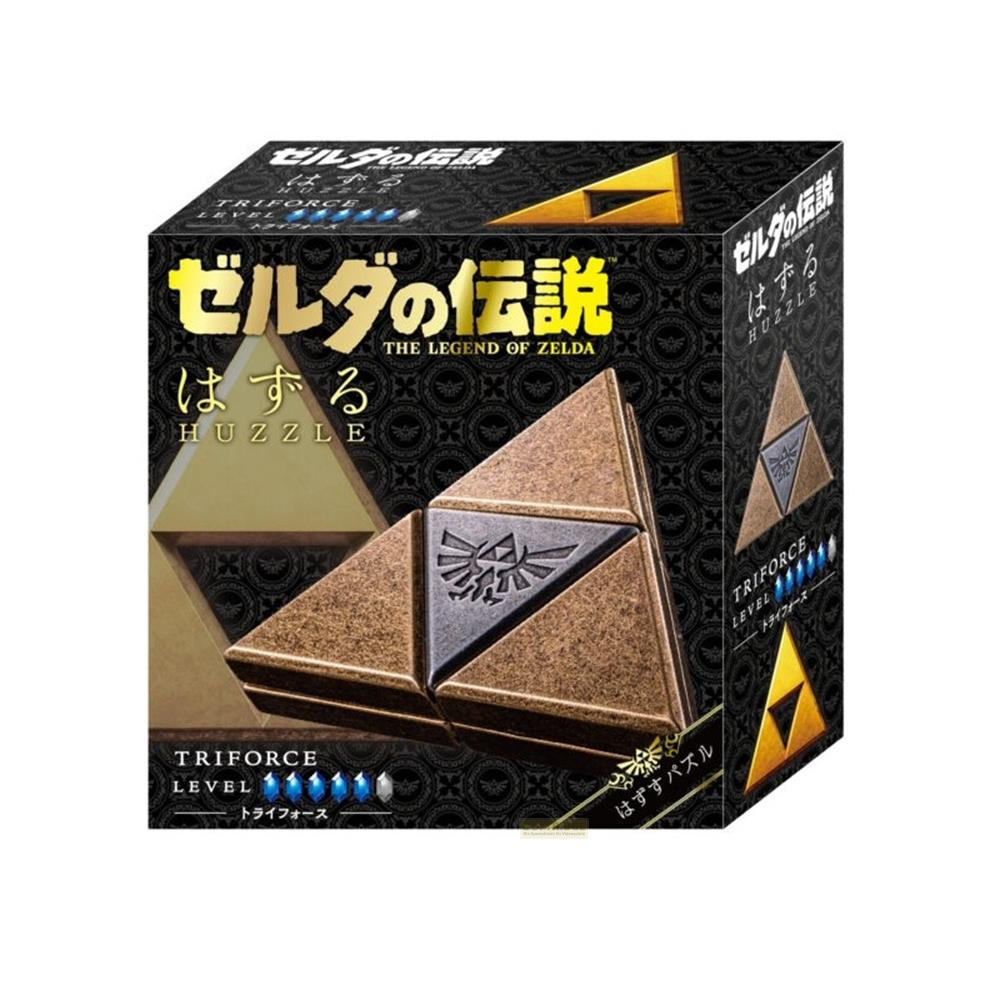 La boîte présente un puzzle "Hauzzle" "The Legend of Zelda" avec des symboles Triforce.