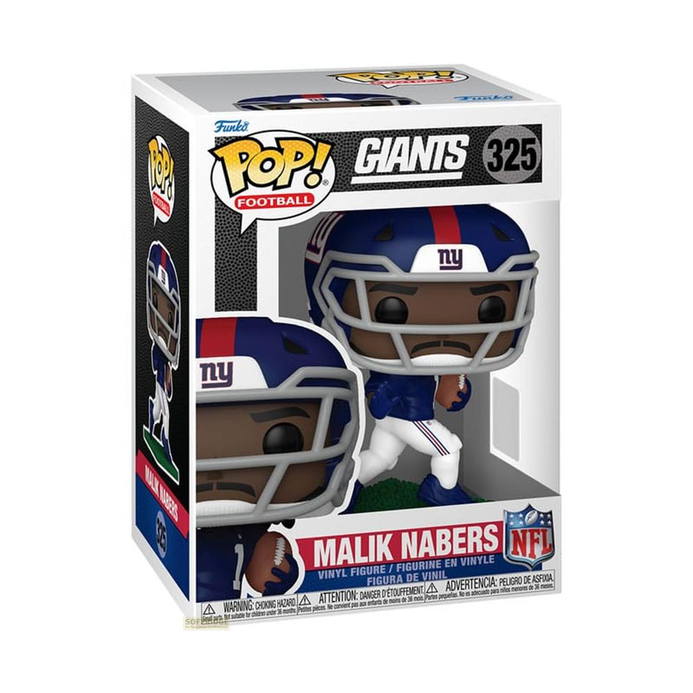 Figura de vinilo Funko Pop! de Malik Nabers con uniforme de los Giants.