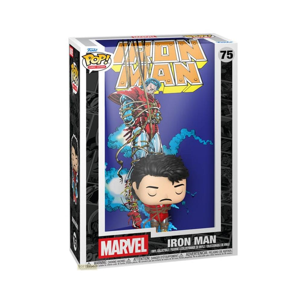 Figura de vinilo Funko Pop! Iron Man estilo portada cómic, atado.